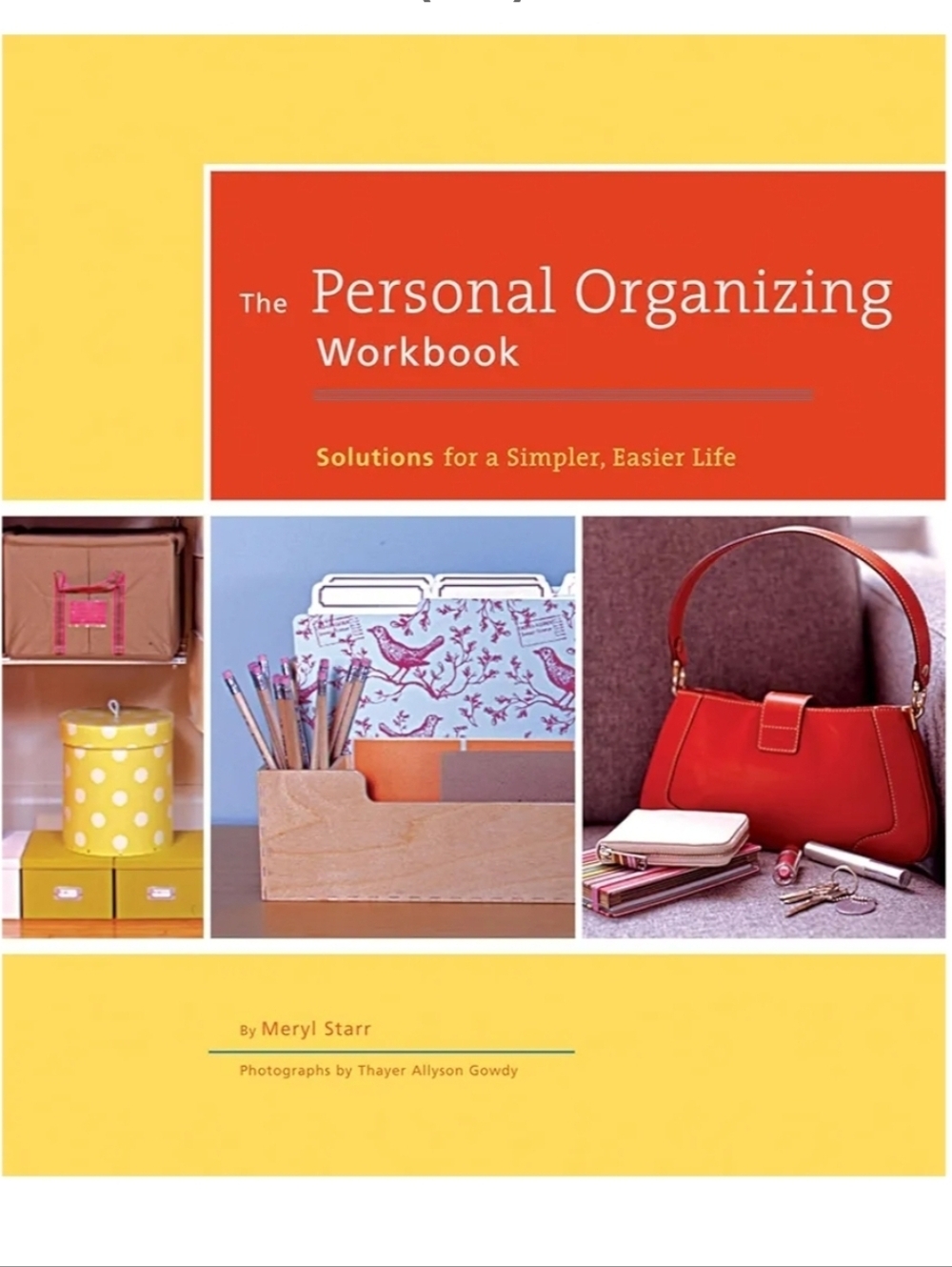 The Personal Organizing Workbook Home Organization Declutter Planner Guide Book